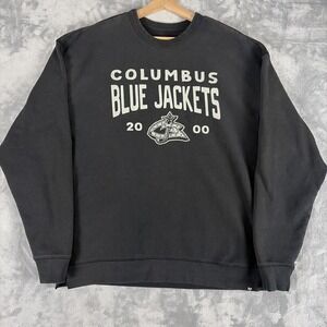 Columbus Blue Jackets Crew Neck Sweatshirt Black Size Large 47 Brand
